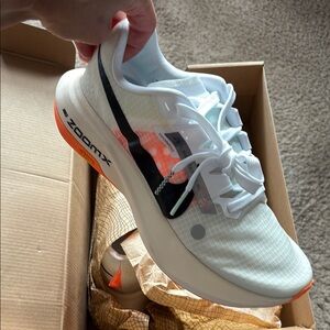 Nike ZoomX Women's Athletic Shoes - White and Orange